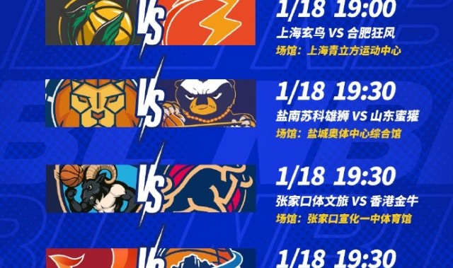 db真人官网入口-NBL常规赛第十一轮将于1月17日-1月19日进行！